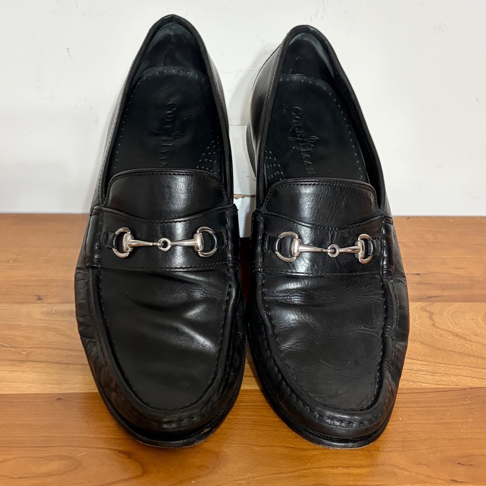 Cole Haan Ascot II Black Leather Bit Loafers Mens 11M C09007 Dress Shoes